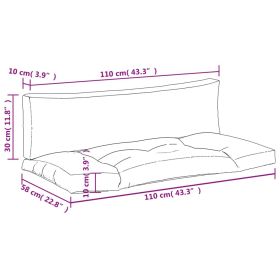 vidaXL Perne de paleți, 2 buc., crem, material textil