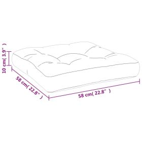 vidaXL Pernă de paleți, gri taupe, 58x58x10 cm, material textil