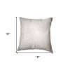 18" X 18" X 5" Off White Cowhide  Pillow