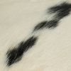 18" White And Black Cowhide Throw Pillow