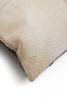 18" Light Brown Geometric Cowhide Throw Pillow