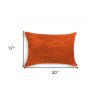 12" X 20" Orange Throw Pillow