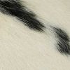 12" X 20" X 5" White And Black Cowhide  Pillow