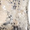 18" Silver And Gray Cowhide Throw Pillow