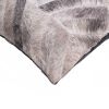Set of Two 18" Gray Cowhide Chevron Throw Pillows