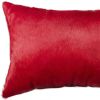 12" X 20" X 5" Wine Cowhide  Pillow