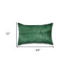 12" X 20" X 5" Verde Cowhide  Pillow