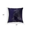 Set of Two 18" Navy Cowhide Throw Pillow