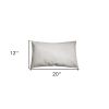 12" X 20" Off White Cowhide Set Of 2 Pillows