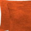 12" X 20" X 5" Orange Cowhide  Pillow 2 Pack