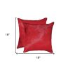 18" X 18" X 5" Wine Cowhide  Pillow 2 Pack