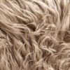 Set of Two 12" X 20" Tan Faux Fur Throw Pillows