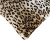 Set of Two 12" X 20" Black And Orange Leopard Throw Pillows