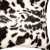 Set of Two 18" Brown And White Faux Fur Throw Pillows