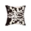 Set of Two 18" Brown And White Faux Fur Throw Pillows