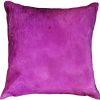 12" X 20" Purple Cowhide Throw Pillow
