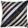 18" X 18" X 5" Fabulous Chocolate And Torino Kobe Cowhide  Pillow