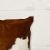 Set of Two 12" X 20" Brown and White Cowhide Throw Pillows