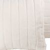 Set of Two Off-White Faux Fur Throw Pillow