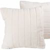 Set of Two Off-White Faux Fur Throw Pillow