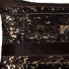 12 X 20 Chocolate Cowhide Throw Pillow