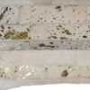 12" X 20" Natural And Gold Cowhide Throw Pillow