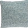 20" Aqua Teal Woven Cotton Blend Throw Pillow