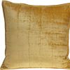 20" X 7" X 20" Transitional Yellow Solid Quilted Pillow Cover With Poly Insert