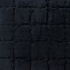 20" X 7" X 20" Transitional Black Solid Quilted Pillow Cover With Poly Insert