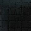 20" X 7" X 20" Transitional Black Solid Quilted Pillow Cover With Poly Insert