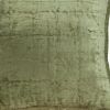 20" X 7" X 20" Transitional Olive Solid Quilted Pillow Cover With Poly Insert