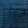 20" X 7" X 20" Transitional Navy Blue Quilted Pillow Cover With Poly Insert