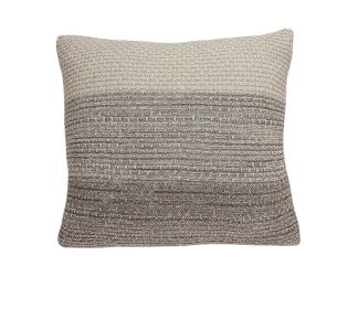 20" Beige and Brown Throw Pillow