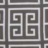 20" Gray and White Greek Key Cotton Throw Pillow