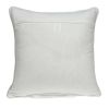 20" Beige and White Geometric Cotton Throw Pillow