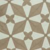 20" Beige and White Geometric Cotton Throw Pillow