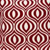20" X 7" X 20" Transitional Red And White Pillow Cover With Poly Insert
