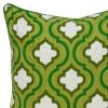 20" X 7" X 20" Cool Traditional Green And White Pillow Cover With Poly Insert