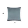 18" X 18" Blue Polyester Zippered Pillow