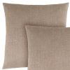 Set of Two 18" Taupe Mosaic Velvet Throw Pillows