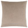 Set of Two 18" Taupe Mosaic Velvet Throw Pillows