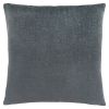 Set of Two 18" Dark Gray Velvet Throw Pillows
