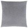 Set of Two 18" Silver Velvet Throw Pillows