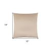 Set of Two 18" Gold Satin Throw Pillows