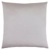 Set of Two 18" Silver Satin Throw Pillows