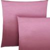 Set of Two 18" Pink Satin Throw Pillows