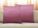Set of Two 18" Pink Satin Throw Pillows