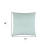 Set of Two 18" Mint Green Satin Throw Pillows