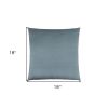 Set of Two 18" Blue Satin Throw Pillows