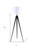 White And Black Metal Tripod Floor Lamp